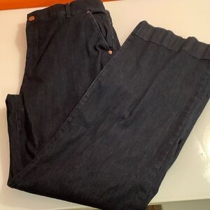 Chico’s Dark Blue denim trouser jean. Size 2.5
